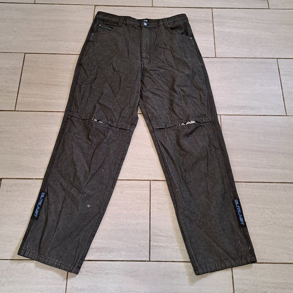 %MEN Size 36x34 OUTKAST CLOTHING JEANS BLACK BRAND NEW / J1